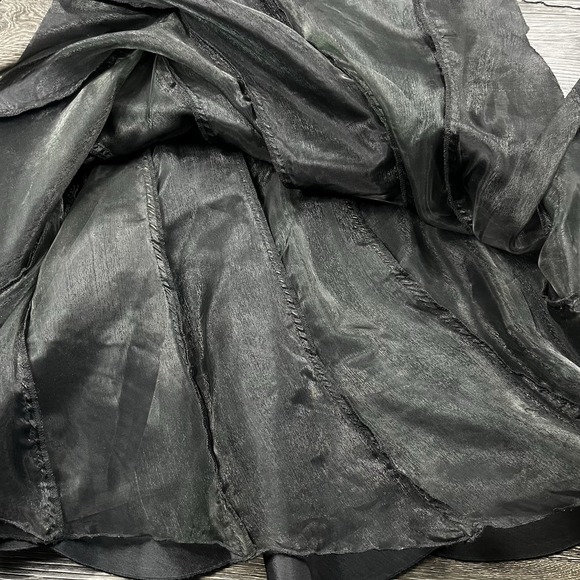 VTG XSCAPE by Joanna Chen Strapless Tiered Ruffle Mermaid Maxi Dress Black SZ 8 - Picture 11 of 13